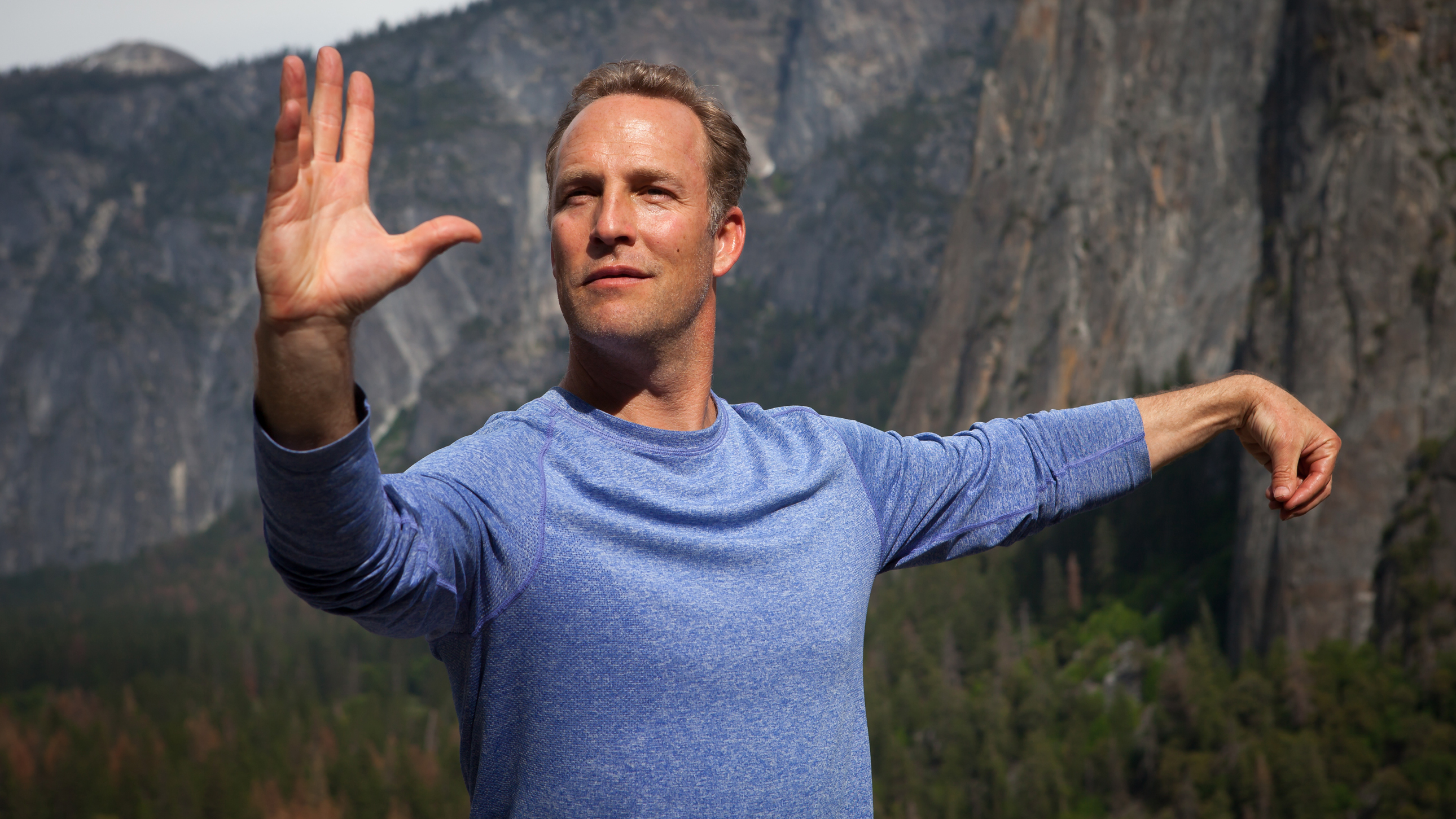 Lee Holden practicing Qigong at Yosemite